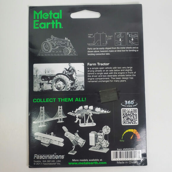 Metal earth model 3d cut steel model the farm tractor gift - Picture 2 of 6
